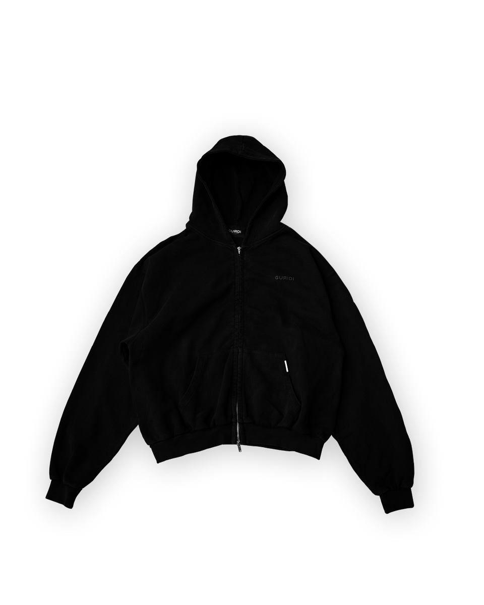 Zip up black sale